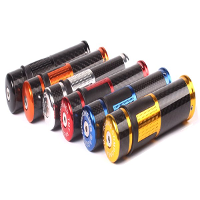 7/8 Motorcycle Carbon Fiber Hand Grip Handlebar Throttle