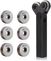 7 Delige stalen dubbele wiel grip set met diagonale lineaire gripwiel 0,5/1/2 mm stap