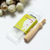 7 Felting Needles 1 Wooden Needle Handle Holder Wool Felting Tools