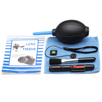 7 In 1 Camera Lens Cleaning Kit Hot Shoe Spirit Air Blower Lens Cloth Brush Pen Holder Paper