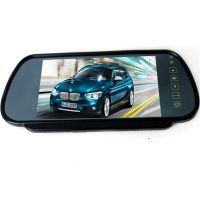 7 Inch Tft Lcd Wide Screen Rearview Mirror Monitor+car Reverse Parking Rear View Kit