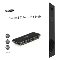 7 Poorts USB 2.0 Hub high performance met voeding