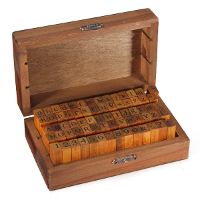 70Pcs Number Alphabet Letter Wood Stamp With Wooden Box