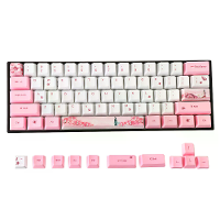 72 Toetsen jonge meisje PBT Keycap Set OEM profiel sublimatie aangepaste keycaps voor mechanische toetsenborden
