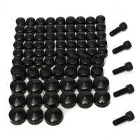 75Pcs Bolt Screw Toppers Cover Caps For Harley Davidson Dyna Softail Twin Cam