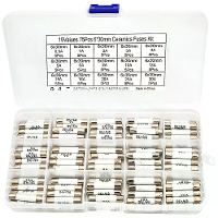 75PCS Keramische Zekering Kit 6x30mm 15A Beoordelingen 0.5A tot 30A Elektrische Vervangzekeringen Warmtebestendige Multi