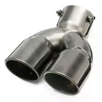 76Mm 3 Inch Universal Car Stainless Twin Double Chrome Exhaust Pipe Muffler Tail Tip