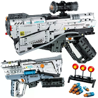 7809 / 7810 Militaire DIY Ruimtepistool Bouwblokken Brics Set MOC Toekomstige Wapen Assemblage Model Kit Speelgoed Voor