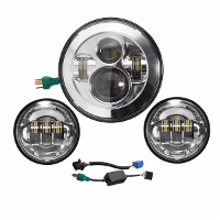 7Inch Led Headlight With 2pcs 4.5Inch Led Auxiliary Passing Lights For Harley Davidson
