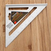 7Inch Silver Aluminum Alloy Speed Square Roofing Triangle Angle Protractor Try Square Carpenter's Measuring La