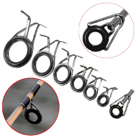 7Pcs Mixed Size Fishing Rod Rings Tip Fish Pole Repair Kit Line Guides Eyes Set