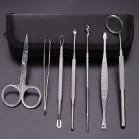 7Pcs Multipurpose Stainless Steel Blackhead Comedone Acne Extractor Remover Kit Face Cleaning Tool