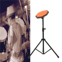 8'' 21Cm Rubber Dumb Drum Practice Pads Set With Stand