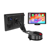 8 Inch IPS 4K HD touchscreen draadloze draagbare CarPlay Android Auto display dubbele lens dashcam wifi BT speler met ma