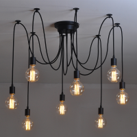 8 Lights Edison Retro Spider Pendant Light Lighting Ac 110 240v