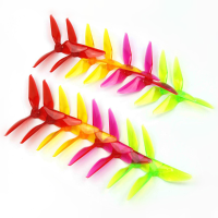 8 Pairs Kingkong 5051 Multicolor 3 Blade Propeller Cw Ccw 5.0Mm Mounting Hole For Fpv Racer