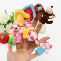 8 Pcs Family Finger Puppets Cloth Soft Doll Baby Puzzle Hand Toy