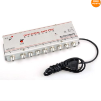 8 Port Cable Tv Digital Signal Amplifier Splitter Booster