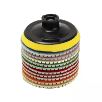 8 Stuks 5 inch 125mm diamanten polijstpads set nat/droog voor graniet steen beton marmer polijsten gebruik slijpschijven