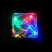 80X80x25mm Computer Square Cpu 4pin Cooling Fan With Led