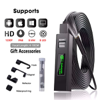 8Mm 1200P endoscopische Wifi camera endoscoop voor Android/iPhone iOS mobiele smartphone auto inspectietools enkele dubb