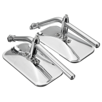 8Mm Square Retro Classic Motorcycle Rear View Mirrors For Harley Thruxton Bonneville