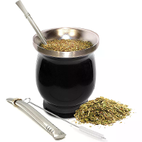 8Oz Thee Yerba Mate Kop 304 Inox Dubbelwandig Geïsoleerd Vacuüm RVS Mate Rietje Thee Koffie Set Met Lepel Borstel Bombil