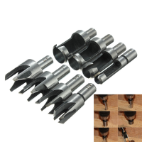 8Pcs Wood Plug Cutter Straight/tapered Claw Type Drill Bit Set