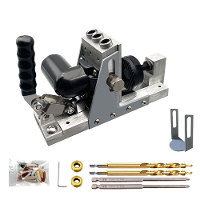 9,5 Mm 3/8 inch schuine gatlocator met stofslang boorbits pocketgatmal kit houtbewerking boorgeleideset gatenpons DIY ge