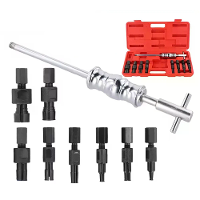 9 Delige Blind Hole Binnenlager Trekker Set Universele Verwijderaar Glijdhamer Intern Kit 8 32mm Auto Reparatie Gereedsc
