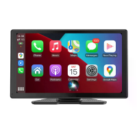 9 Inch Auto GPS navigatiesysteem met draadloze CarPlay, achteruitkijkcamera en Bluetooth, groot scherm, slim achteruitki