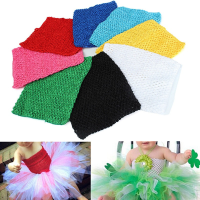 9 Inch Children Girls Crochet Tube Top Elastic Waistband Head Hair Band Diy Girls Tutu Fluffy Skirt Wrap Chest