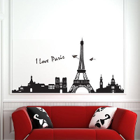 90*60Cm Eiffel Tower Paris Wall Sticker Art Mural Wall Removable Wallpaper