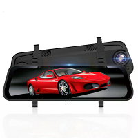 904 10 Inch 1080P Achteruitkijkspiegel Dash Cam 2.5D IPS Touch Screen Nachtzicht G sensor 24 uurs Parkeerbewaking
