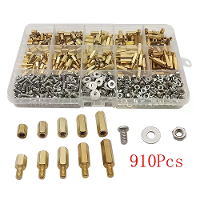 910 Stuks M3 Koper Standoff Schroeven Moeren Ringen Assortiment Kit 6mm tot 14mm Standoffs voor PCB Bevestigingshardware