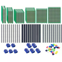 92 Delige dubbelzijdige PCB bord enkele rij pin enkele rij vrouwelijke terminal kit printplaten onderdeel elektronische