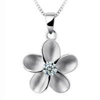 925 Sterling Silver Plum Blossom Flower Pendant For Necklace Bracelets