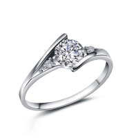 925 Streling Silver Austria Crystal Finger Ring For Women Wedding Jewelry
