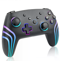 933A Draadloze Gamecontroller voor Switch Pro PC Steam Deck bluetooth Gamepad met RGB Verlichting Zes As Gyroscoop Dubbe