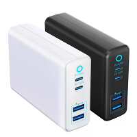 95W 4 poorts USB PD oplader 2USB A+2USB C PD snellader desktop oplaadstation EU stekker met 1,6M kabel voor iPhone 16 16