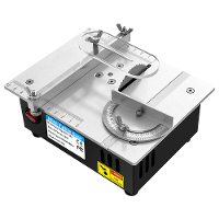 96W 24V Mini Multifunctionele Tafelzaag Elektrische Desktopzaag met 7 Snelheidsinstellingen 63mm Mes Houtbewerkingsbank