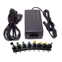 96W Multi Function Universal Notebook Laptop Ac Dc Power Adapter Charger 12v, 15v, 16v, 18v, 19v, 20v, 24v Output