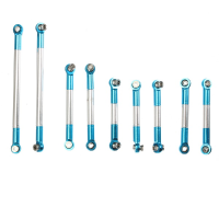 9Pcs Upgrade Metal Linkage Rods 1/12 Feiyue Fy01 02 03 Wltoys 12428 12423 Rc Car Parts