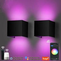 9W Tuya WIFI Slimme RGB LED Wandlamp Outdoor Waterdicht Kubus RGBW APP Dimbaar Buitenmuur Licht Sfeer Wasmachine Licht