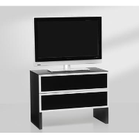 Aldenkamp Dutch Design Meubel Voor Led Tv A5728f.1 Zwart Met Zwart Glas   Gemonteerd Geleverd