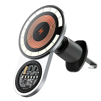 A8 Magnetische Auto Bevestiging Draadloze Lader Houder 15W Snelle Draadloze Opladen 1200g Sterke Hechting 360° Verstelba