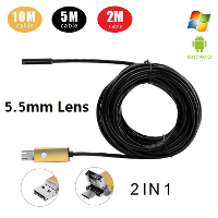A99 6LED 5.5Mm Lens Android & PC Waterproof Endoscope Inspection Borescope Tube Wired Camera