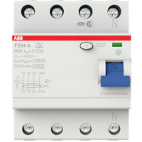 ABB 2CSF204101R1800 F204 A 80/0,03 Aardlekschakelaar A 4 polig 80 A 0.03 A 400 V