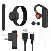 ABBREE BT E2 Walkie Talkie Draadloze Headset Hoofdtelefoon 2.4G Geluidsonderdrukking Handsfree Oordopjes Vervanging voor