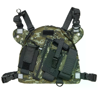 ABBREE PT 10 Multifunctionele Handheld Walkie Talkie Rugzak Borstopslagzak voor Baofeng UV 5R BF888S Buitenuitrusting